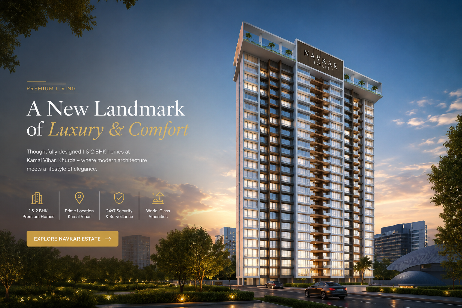 Navkar Estate residential tower